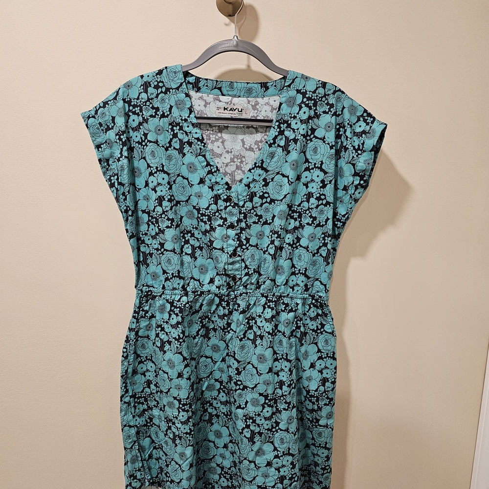 Kavu Dreamview Floral Blue Dress - Picture 3 of 6